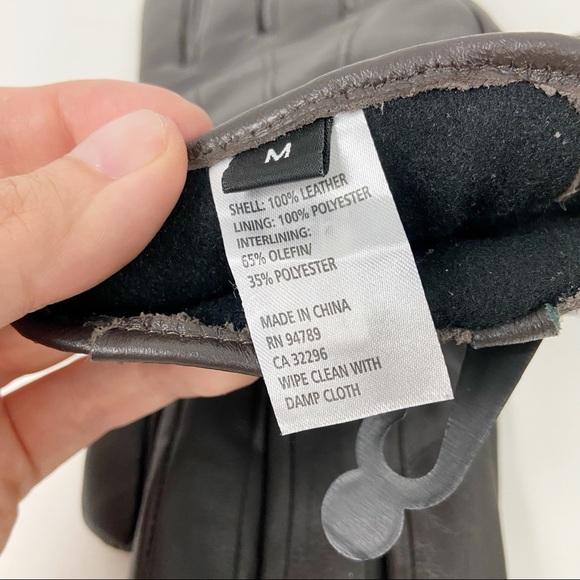 50% OFF 3M Thinsulate Men’s Dark Brown Leather Gloves - Picture 3 of 4